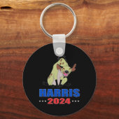 Harris 2024 Funny Hyena Sleutelhanger (Voorkant)