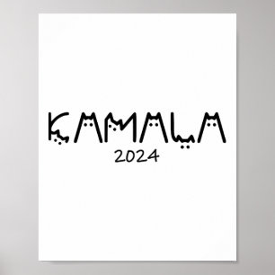 Harris 2024 Grappig Schattige Kinderloze Kattendam Poster