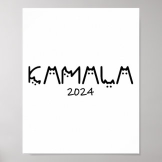 Harris 2024 Grappig Schattige Kinderloze Kattendam Poster