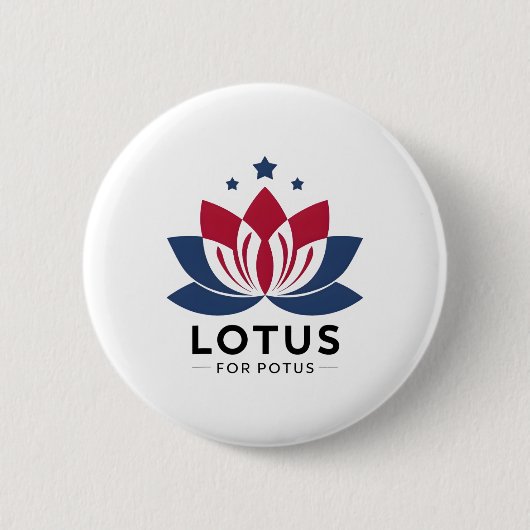Harris 2024 Lotus voor Potus President Trend Elect Ronde Button 5,7 Cm (Voorkant)