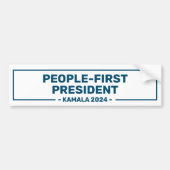 Harris 2024 Mensen-eerste President Bumpersticker (Voorkant)
