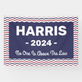 Harris 2024 - Niemand staat boven de wet Spandoek (Horizontaal)