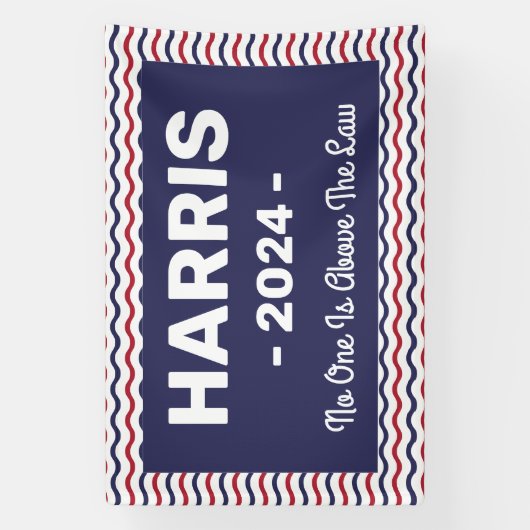 Harris 2024 - Niemand staat boven de wet Spandoek (Verticaal)