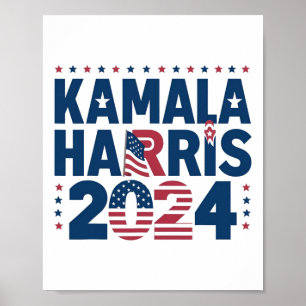Harris 2024 Politieke Patriottische Verklaring Dem Poster