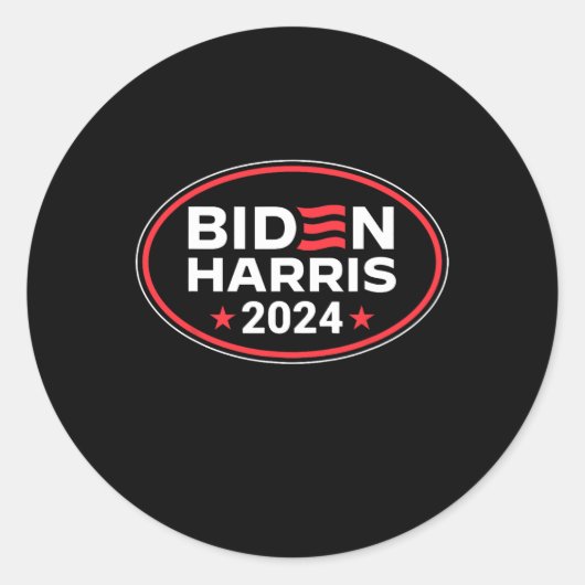 Harris 2024 President Amerikaanse vlag Joe Biden K Ronde Sticker (Voorkant)