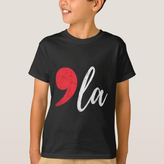 Harris 2024 President Comma La Funny T-shirt (Voorkant)