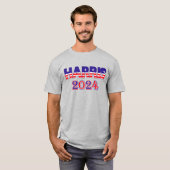 Harris 2024 President Democraat VS Vlag LT Unisex T-shirt (Voorkant volledig)