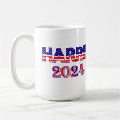 Harris 2024 President Democraat VS Vlag tekst Koffiemok (Links)