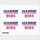 Harris 2024 President Democraat VS Vlag tekst Rechthoekige Sticker (Vel)