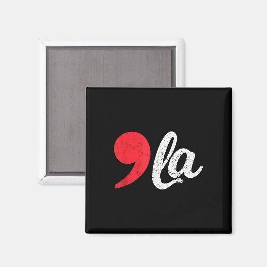 Harris 2024 President Distressed Comma La Funny Magneet (Voorkant / Achterkant)