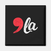 Harris 2024 President Distressed Comma La Funny Magneet (Voorkant)