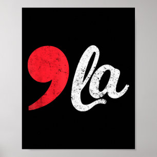 Harris 2024 President Distressed Comma La Funny Poster