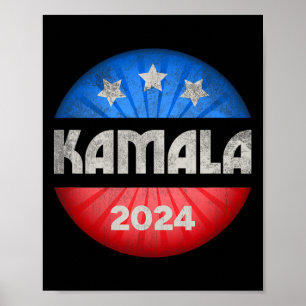 Harris 2024 President Fun Vintage Knop Stem Kama Poster