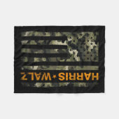 Harris 2024 President USA Camouflage Dudes Walz Wa Fleece Deken (Voorkant (Horizontaal))