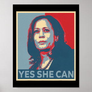 Harris 2024 President Verkiezing Kamala Ja Ze Kan  Poster