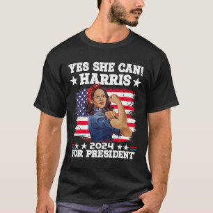 Harris 2024 President Verkiezing Kamala Ja Ze Kan T-shirt