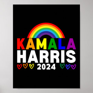 Harris 2024 Rainbow Gay Pride LHBT verkiezing Poster