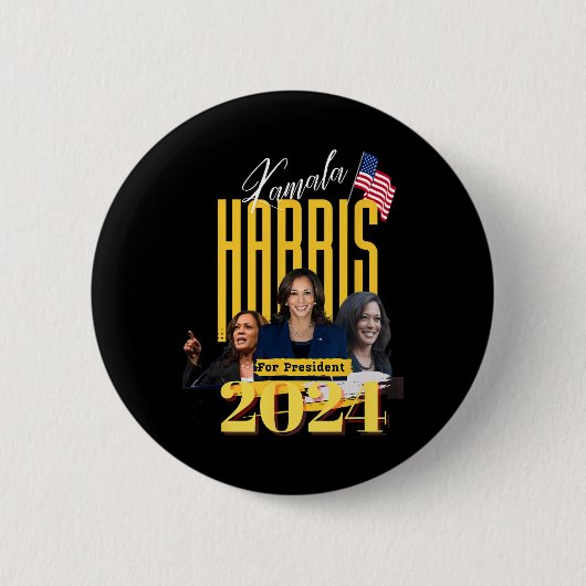 Harris 2024 ronde button 5,7 cm (Voorkant)