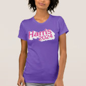 Harris 2024 Roze en Paarse Kleurrijk T-shirt (Voorkant)