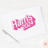 Harris 2024 roze kleurrijk rechthoekige sticker (Envelop)
