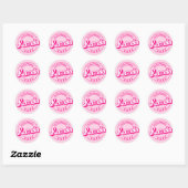 Harris 2024 roze kleurrijk ronde sticker (Vel)