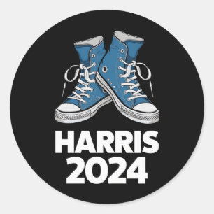HARRIS 2024 Stem President Kamala Verkiezing Sneak Ronde Sticker