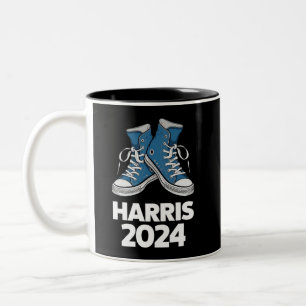 HARRIS 2024 Stem President Kamala Verkiezing Sneak Tweekleurige Koffiemok