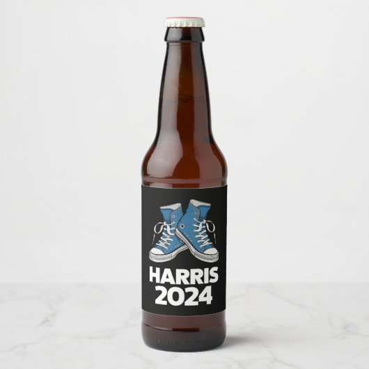 HARRIS 2024 Stem President Kamala Verkiezingssneak Bier Etiket (Voorkant)