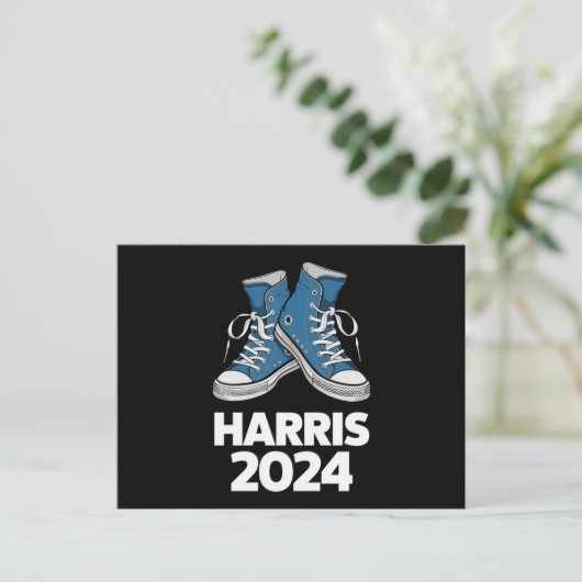 HARRIS 2024 Stem President Kamala Verkiezingssneak Briefkaart (Staand voorkant)