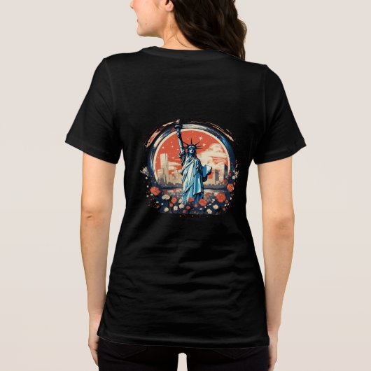 Harris 2024: Stoutmoedige steun voor de verkiezing Tri-Blend Shirt (Achterkant)