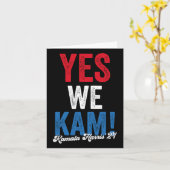 Harris 2024 Support I&#'; m met haar Kamala Harris Kaart (Gele Bloem)