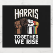 Harris 2024 Verkiezing LGBT Kamala Harris 2024 Bier Etiket (Enkel label)
