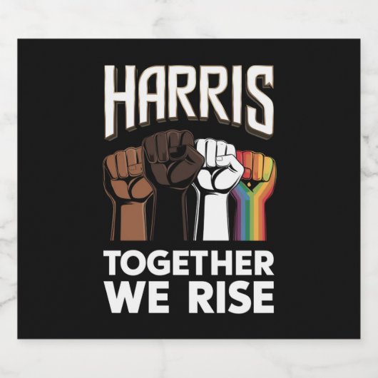 Harris 2024 Verkiezing LGBT Kamala Harris 2024 Bier Etiket (Enkel label)