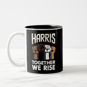 Harris 2024 Verkiezing LGBT Kamala Harris 2024 Tweekleurige Koffiemok