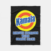 Harris 2024 verwijdert eigenwijze Oranje vlekken 1 Fleece Deken (Voorkant)