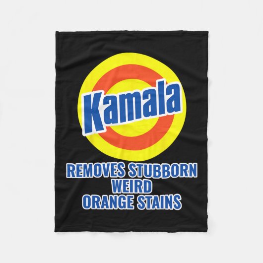 Harris 2024 verwijdert eigenwijze Oranje vlekken 1 Fleece Deken (Voorkant)