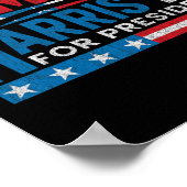 Harris 2024 voor de verkiezingen van het President Poster (Hoek)