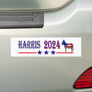Harris 2024 voor President Democraat Donkey USA Fl Bumpersticker