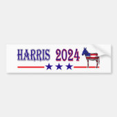 Harris 2024 voor President Democraat Donkey USA Fl Bumpersticker (Voorkant)