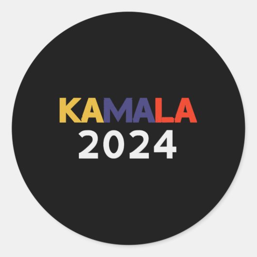 Harris 2024 voor President Ronde Sticker (Voorkant)