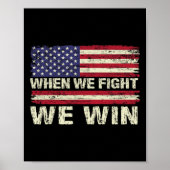Harris 2024 Wanneer we vechten winnen we DNC Ameri Poster (Voorkant)
