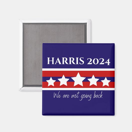 Harris 2024 We gaan niet terug Magnet (Voorkant / Achterkant)