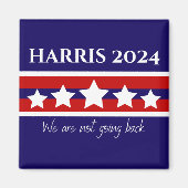 Harris 2024 We gaan niet terug Magnet (Voorkant)