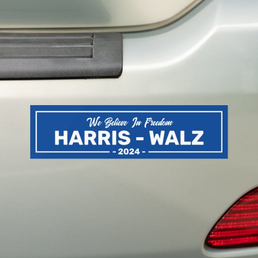 Harris 2024 Wij geloven in vrijheid Bumpersticker (Op auto)