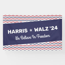 Harris 2024 - Wij geloven in vrijheid Spandoek