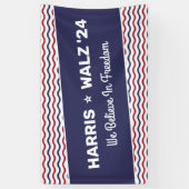 Harris 2024 - Wij geloven in vrijheid Spandoek (Verticaal)