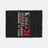 Harris 24 Aanklager vs Felon Fleece Deken (Voorkant (Horizontaal))