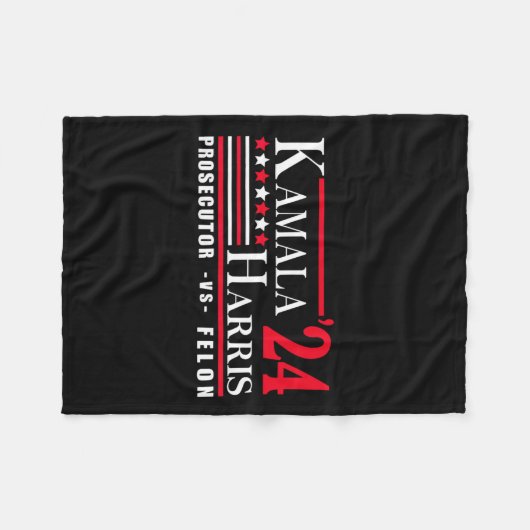 Harris 24 Aanklager vs Felon Fleece Deken (Voorkant (Horizontaal))