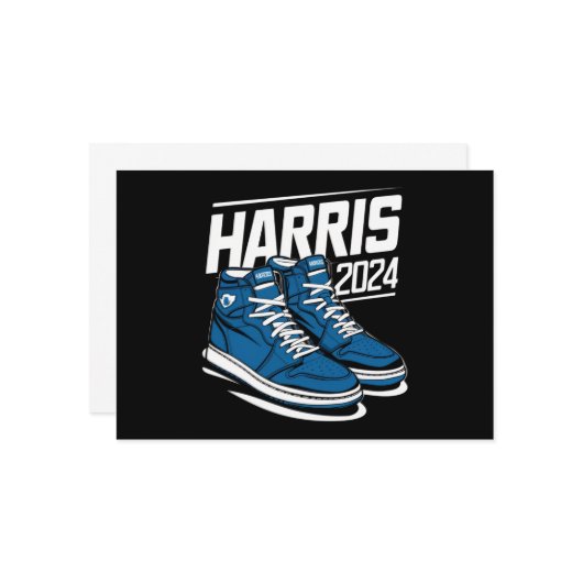 Harris 24 Stem President Kamala Verkiezing Sneaker Kaart (Voorkant / Achterkant in situ)