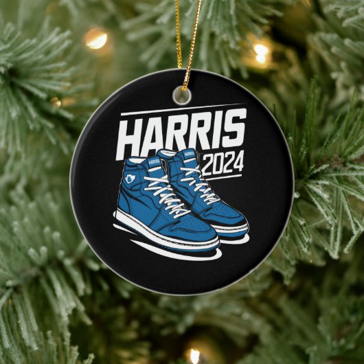 Harris 24 Stem President Kamala Verkiezing Sneaker Keramisch Ornament (Boom)